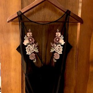 Black sheer bodysuit